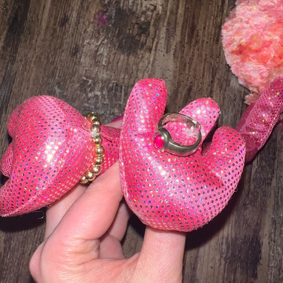 Aurora foo foo flamingo Plush, Ganz fancy flamingo, m&m flamingo bank  jar - Picture 5 of 10